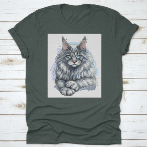 An Artistic Portrait Of A Beautiful Maine Coon Cat The Official State