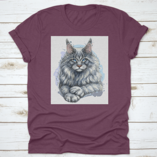 An Artistic Portrait Of A Beautiful Maine Coon Cat The Official State