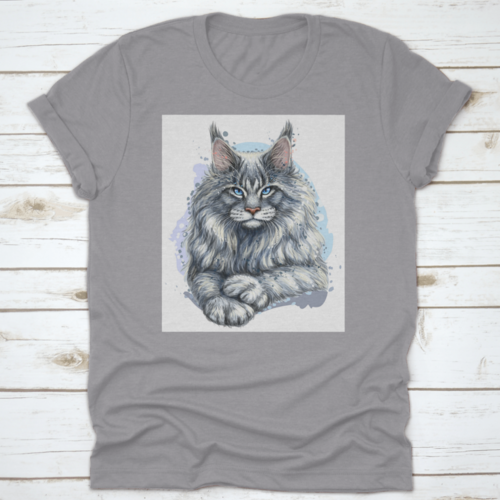 An Artistic Portrait Of A Beautiful Maine Coon Cat The Official State