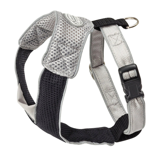 Doggles V Mesh Dog Harness, Gray/Black, Medium